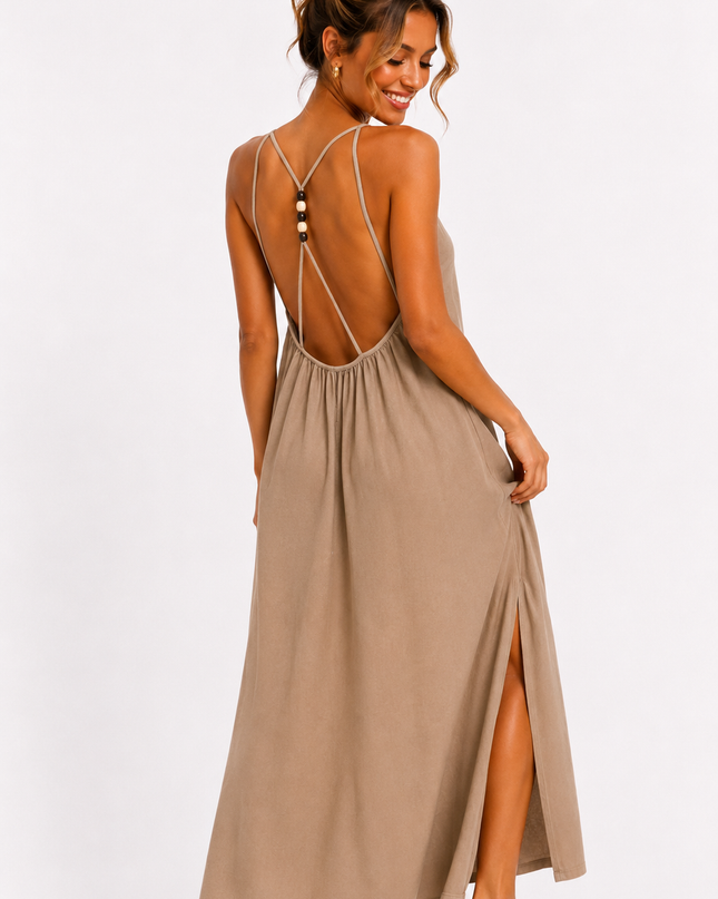 PEARL BACK MAXI JURK