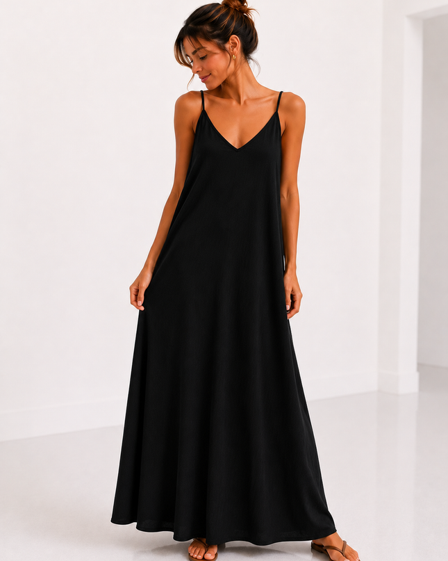 OPEN BACK MAXI JURK