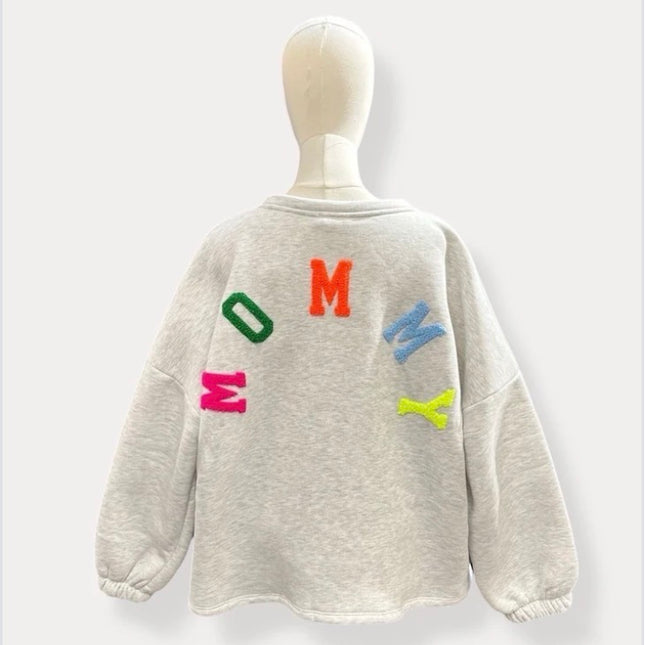 Mommy Sweater | grijs-multi