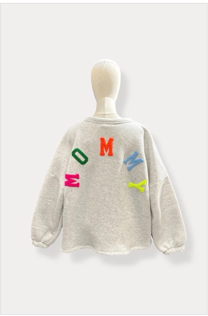 Mommy Sweater | grijs-multi