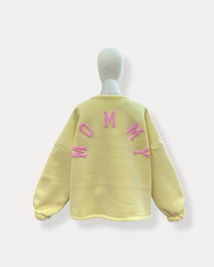 Mommy Sweater | geel-roze
