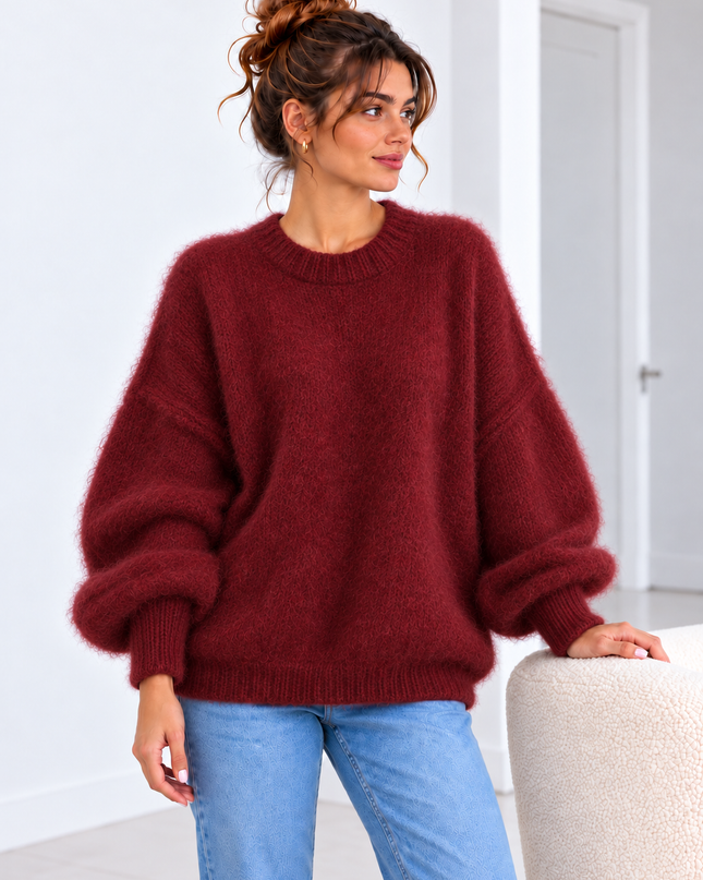SOFT OVERSIZED KNIT BORDEAUX
