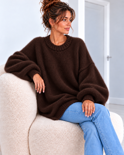 SOFT OVERSIZED KNIT BRUIN