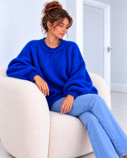 SOFT OVERSIZED KNIT KOBALT