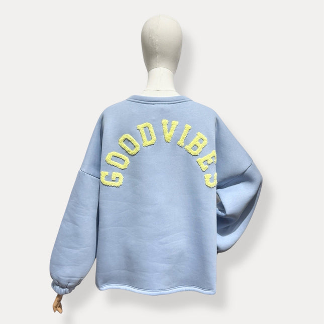 Goodvibes Sweater | blauw-geel