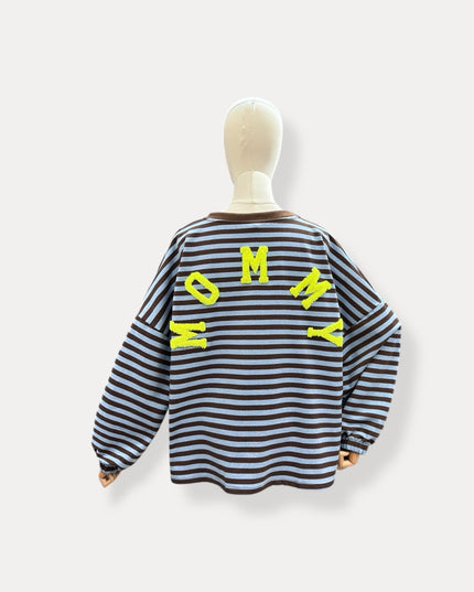 Mommy Streep Sweater | bruin-blauw