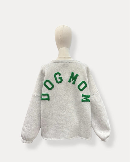 Dogmom Sweater | grijs-groen