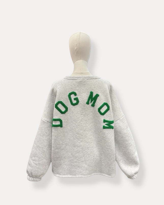 Dogmom Sweater | grijs-groen
