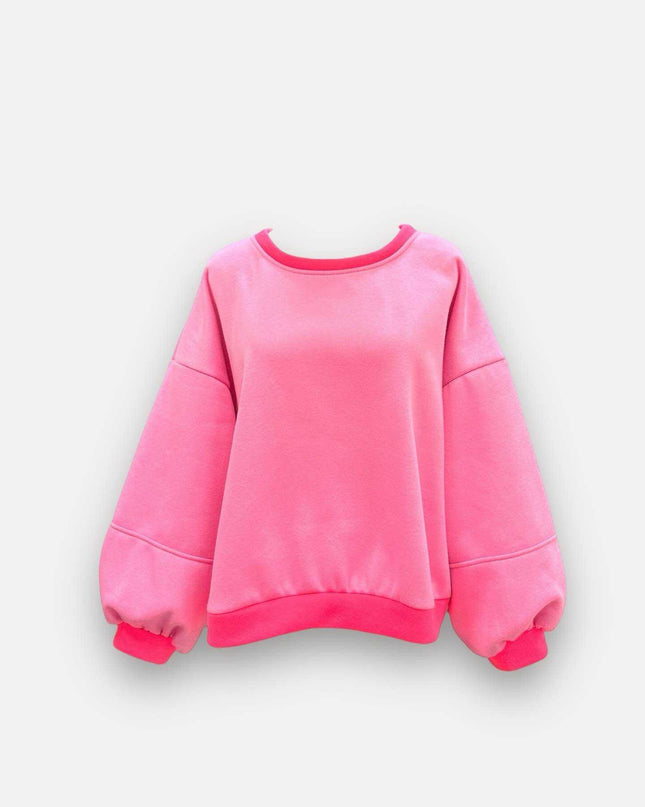 Fluo Sweater | roze-fuchsia