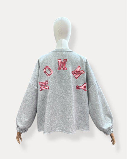 Mommy Sweater | grijs-ruitjes