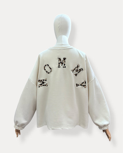 Mommy Sweater | beige-luipaard