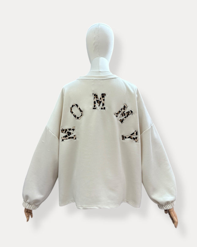 Mommy Sweater | beige-luipaard