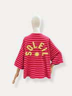T-shirt streep Soleil | rood