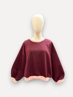 Fluo Sweater | bordeaux-roze
