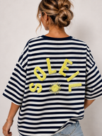 T-shirt streep Soleil | marine