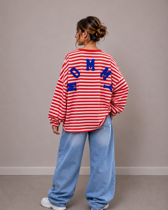 STRIPED MOMMY SWEATER