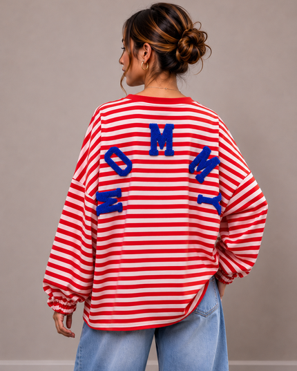 STRIPED MOMMY SWEATER
