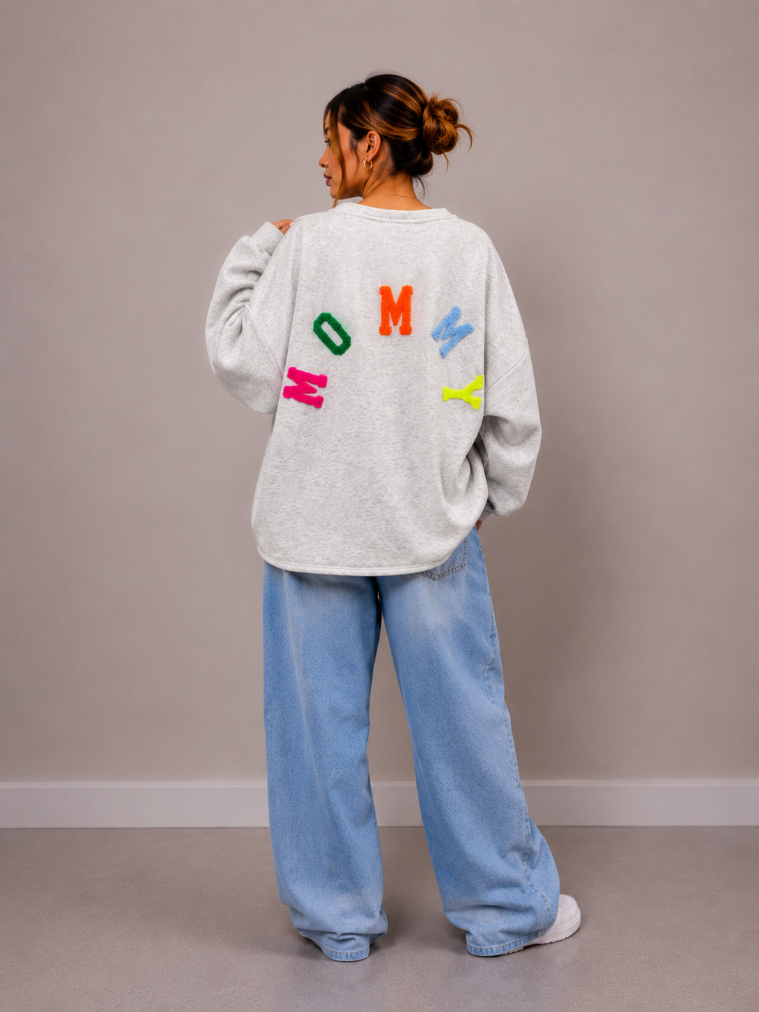 Mommy Sweater | grijs-multi
