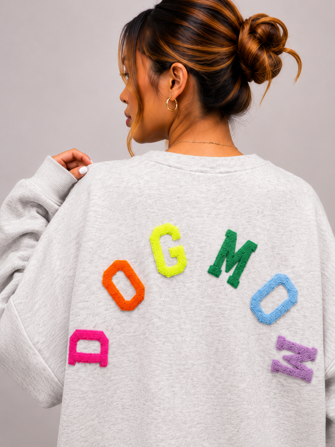 Dogmom Sweater | grijs-multi