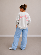 Dog Mom Sweater | grey-pink