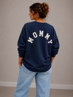 Mommy Sweater | navy-white