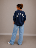 Mommy Sweater | navy-white