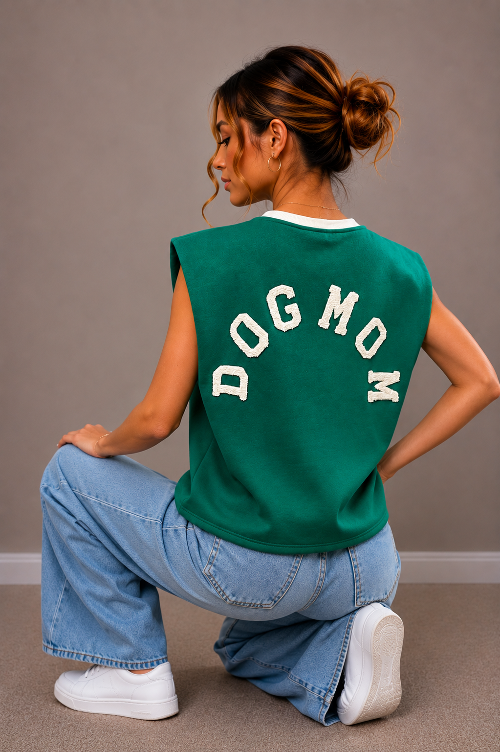 Dogmom Shirt | groen-wit