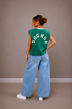 Dogmom Shirt | groen-wit