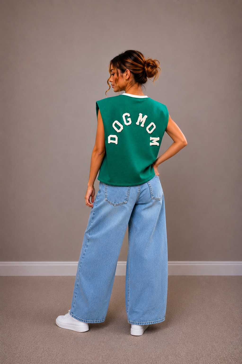 Dogmom Shirt | groen-wit