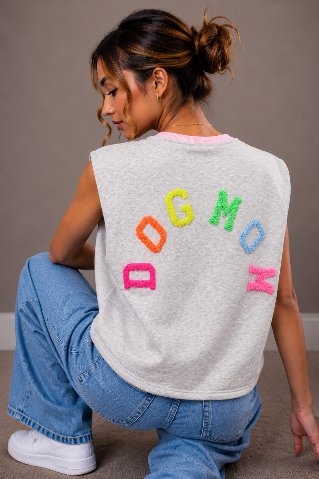 Dogmom shirt | grijs-multi