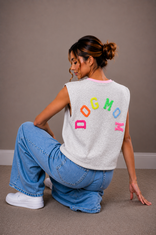 Dogmom shirt | grijs-multi
