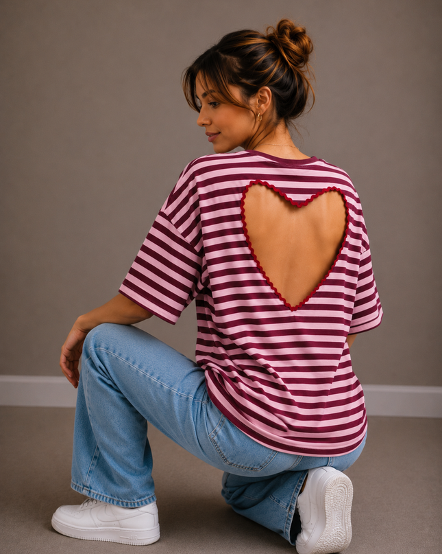 STRIPED HEART SHIRT