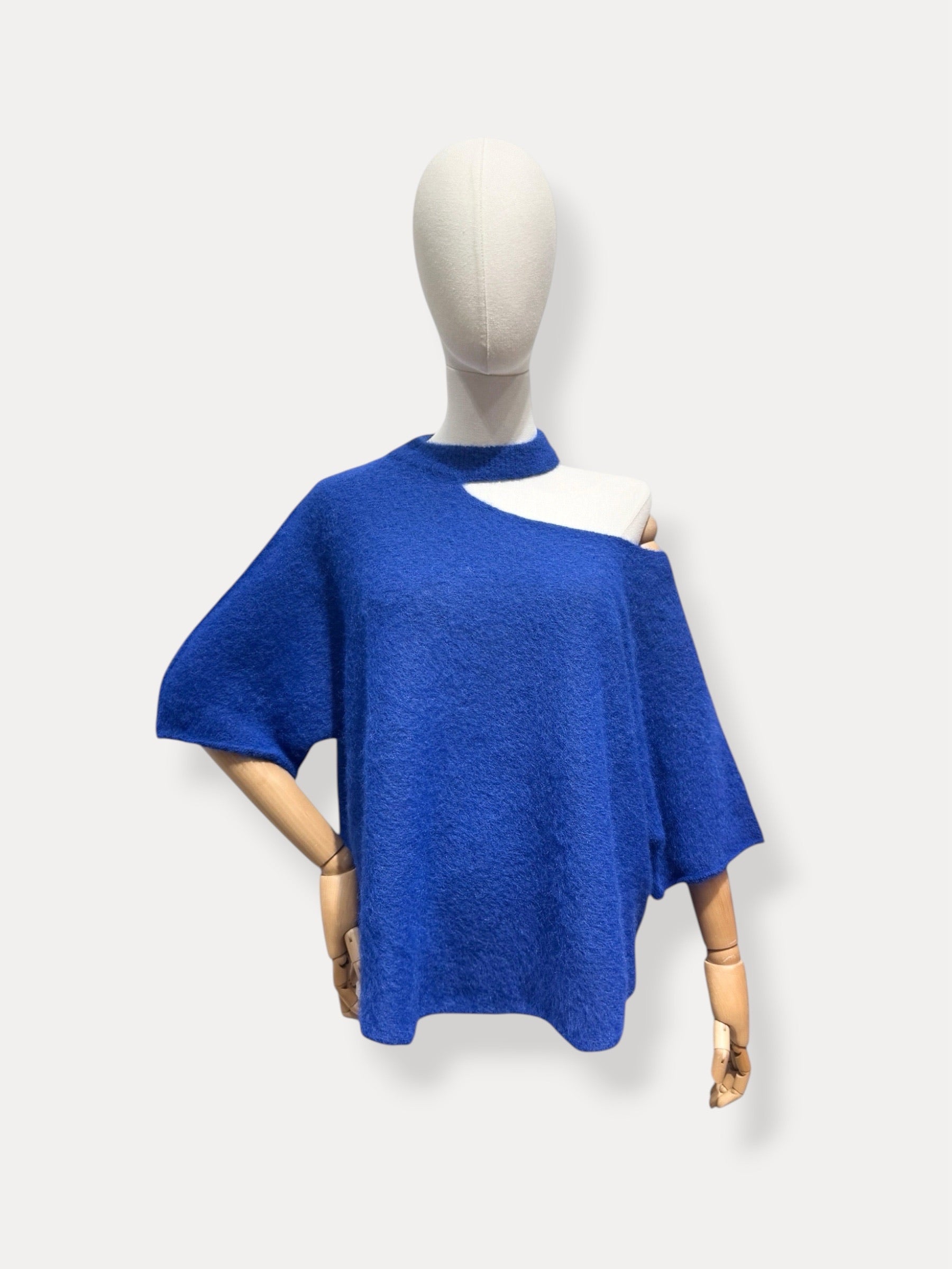 Open Hals Knit | kobalt