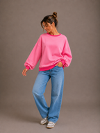 Fluo Sweater | roze-fuchsia