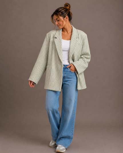 OVERSIZED LUREX BLAZER