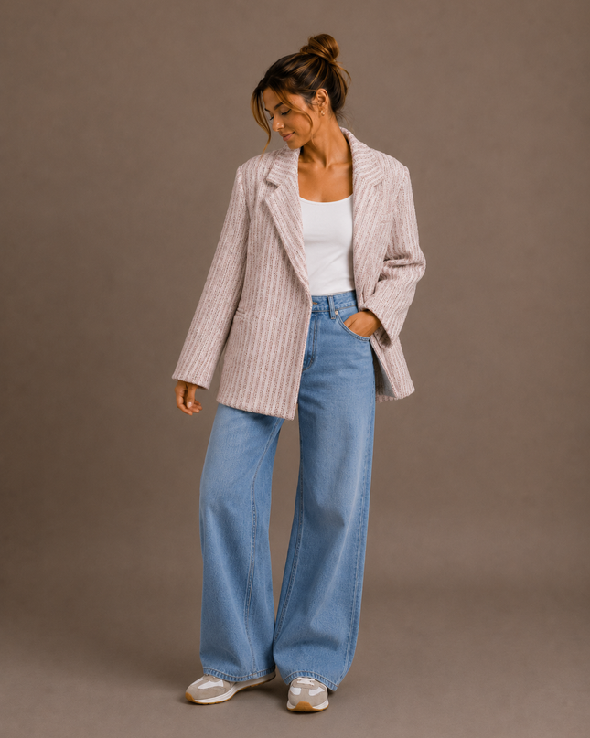 OVERSIZED LUREX BLAZER