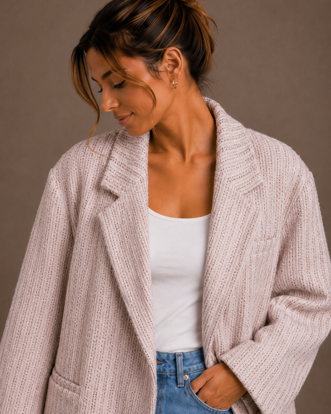 OVERSIZED LUREX BLAZER