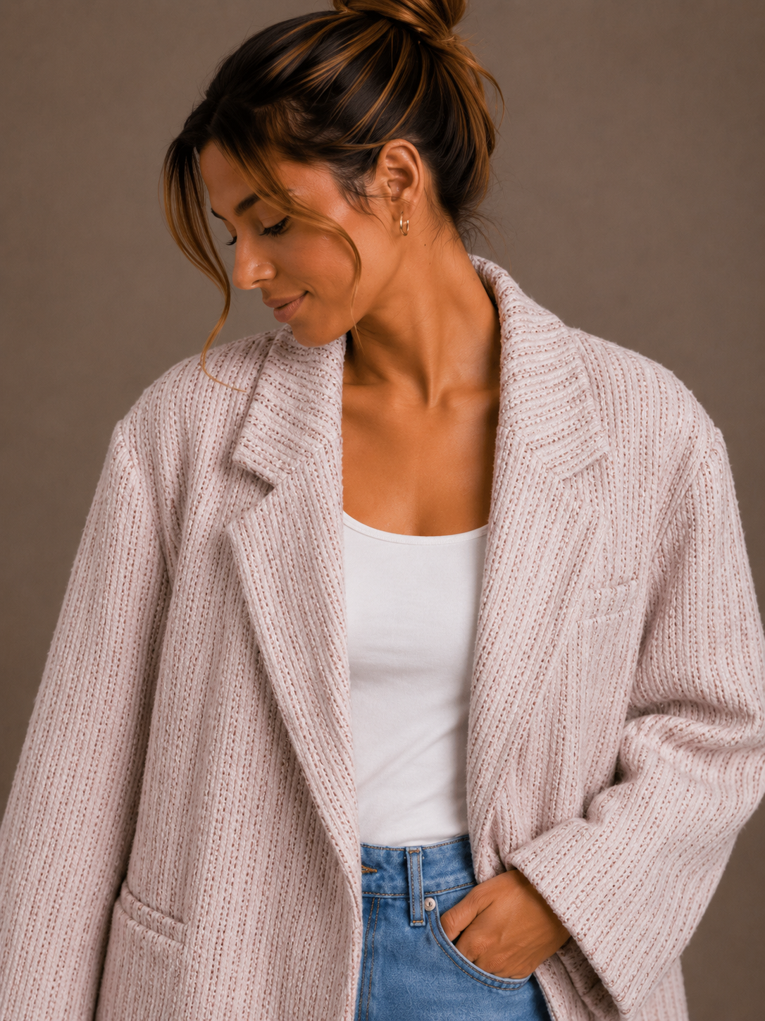 Classy oversized blazer | purple