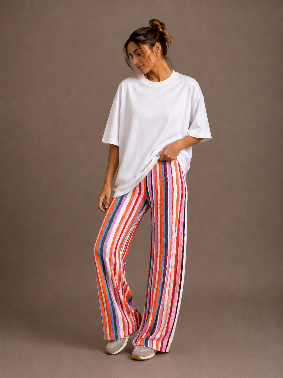 Broek Streep Multicolor