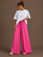 Zijde Broek | fuchsia