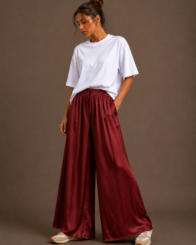 SATIN LOOSE PANTS