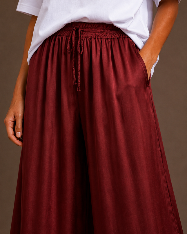 SATIN LOOSE PANTS