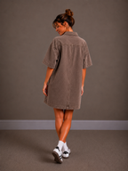 Denim dress | brown