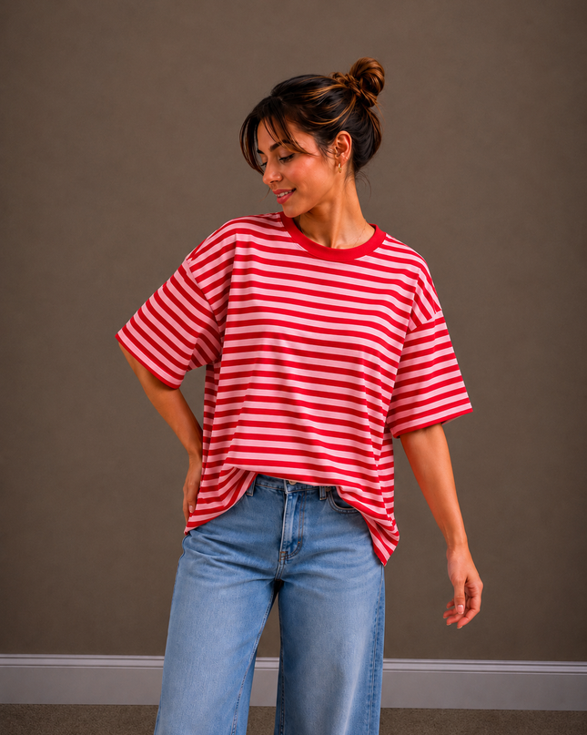 OVERSIZED STRIPED T-SHIRT