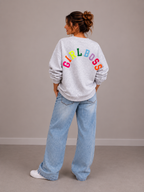 Girlboss sweater | grijs-multi