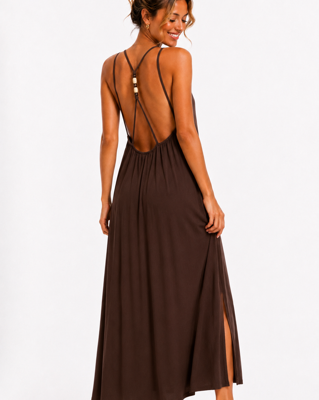 PEARL BACK MAXI JURK