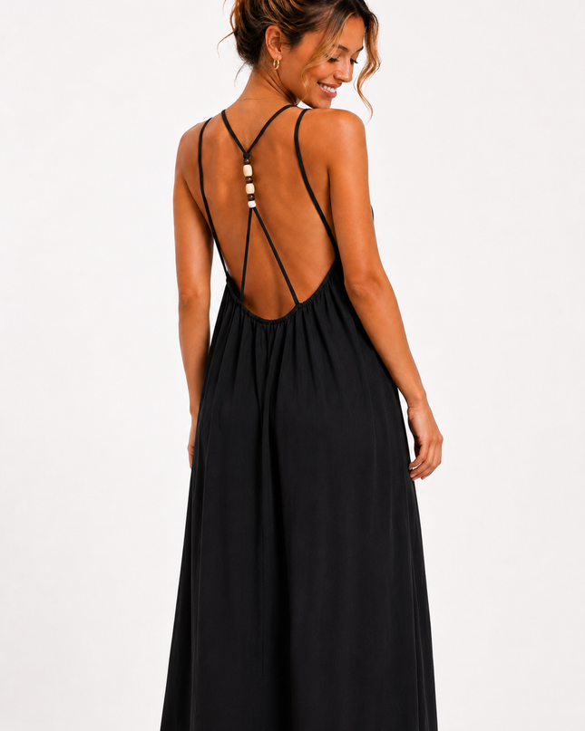 PEARL BACK MAXI JURK