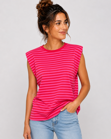 STRIPED SHOULDER TANKTOP