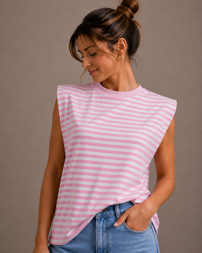STRIPED SHOULDER TANKTOP
