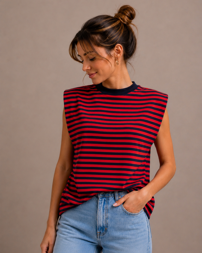 STRIPED SHOULDER TANKTOP